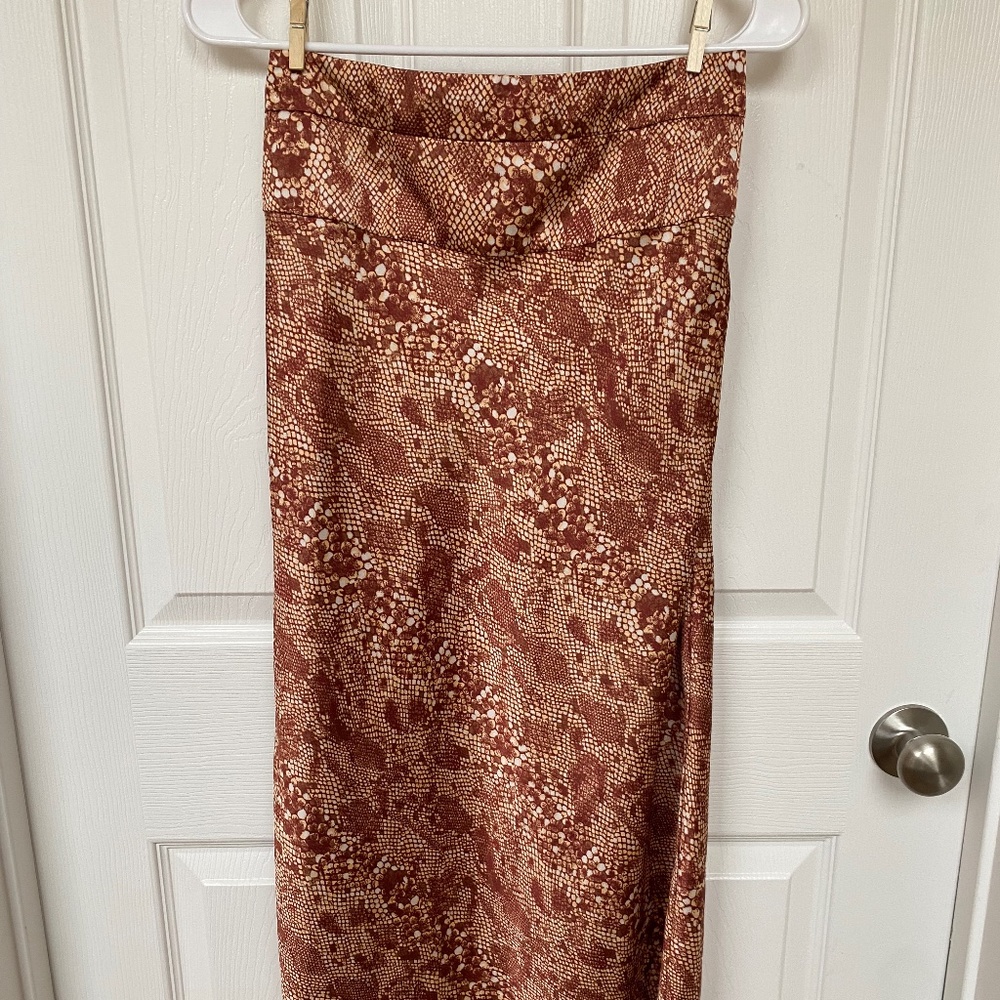 Free People Normani Animal Print Midi Skirt